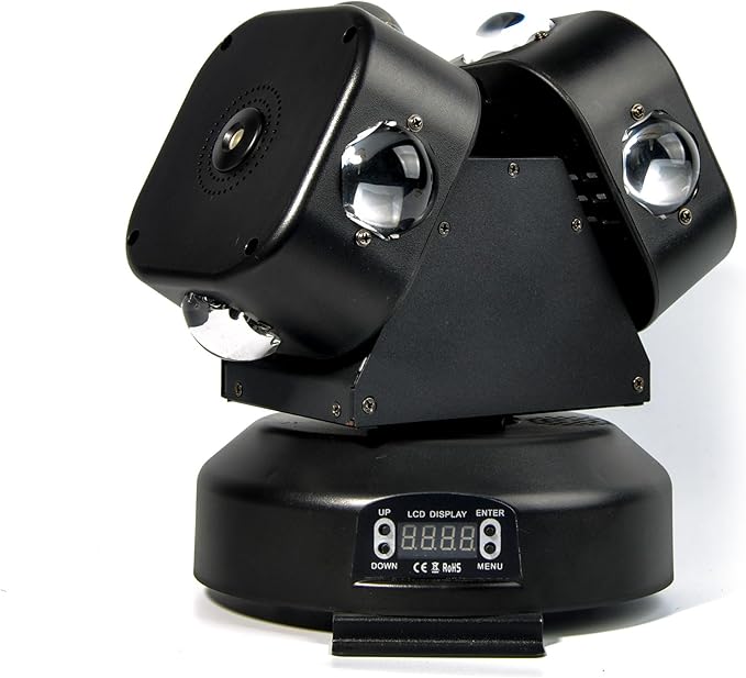 Moving Head DJ Light DMX 512 Strobe Lighting LED with Sound Activated Party RGBW Beam Lights Stage Lighting for Events KTV Disco Wedding Concert Festival (8LED Professional DJ Light w/Special Lights)