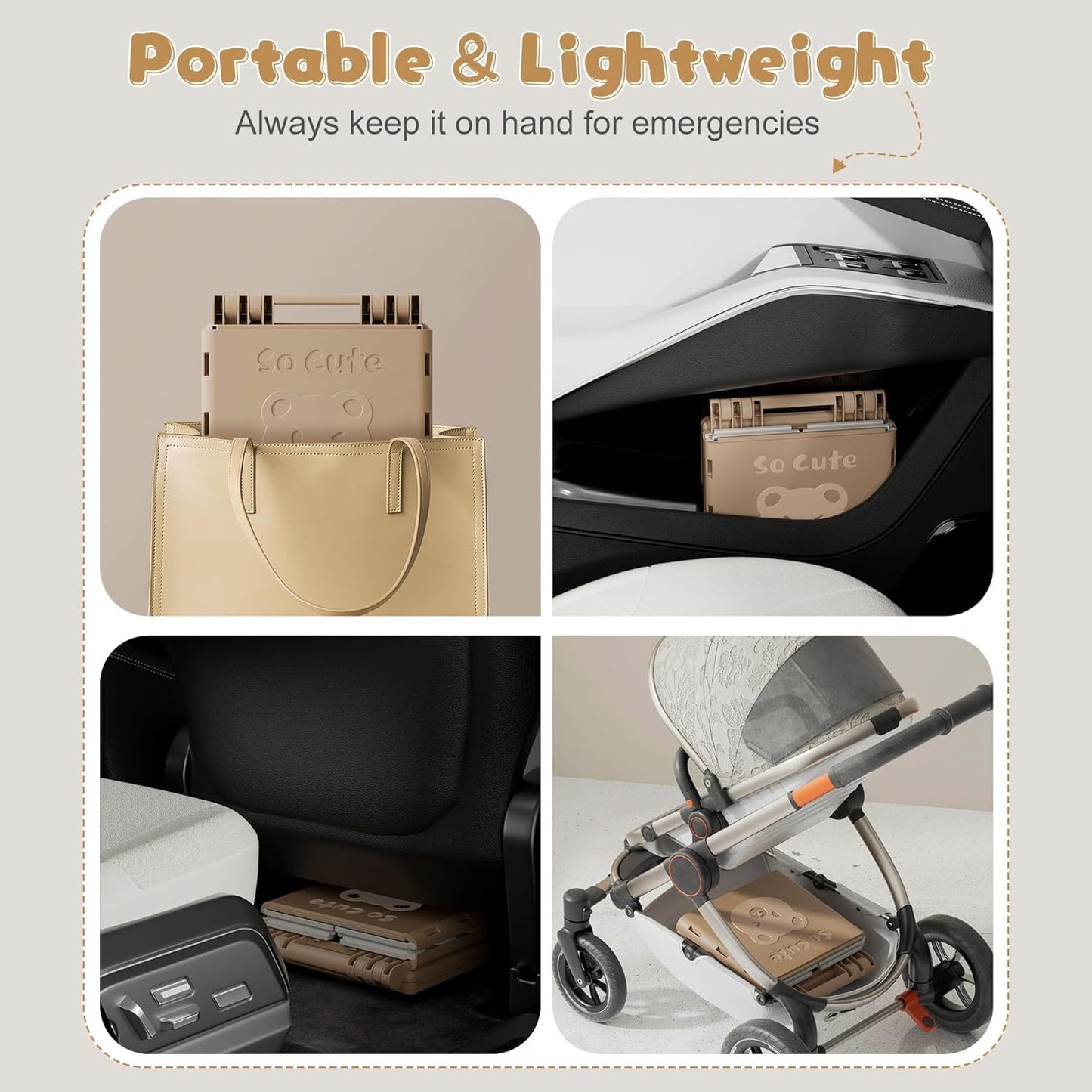 Travel Potty for Toddler with 3 Rolls Liners, 20 Pcs Absorbent Pads, Foldable Car Potty for Toddlers, Portable Potty Seat for Toddler Travel, Portable Potties for Tollder Outdoor and Camping Use