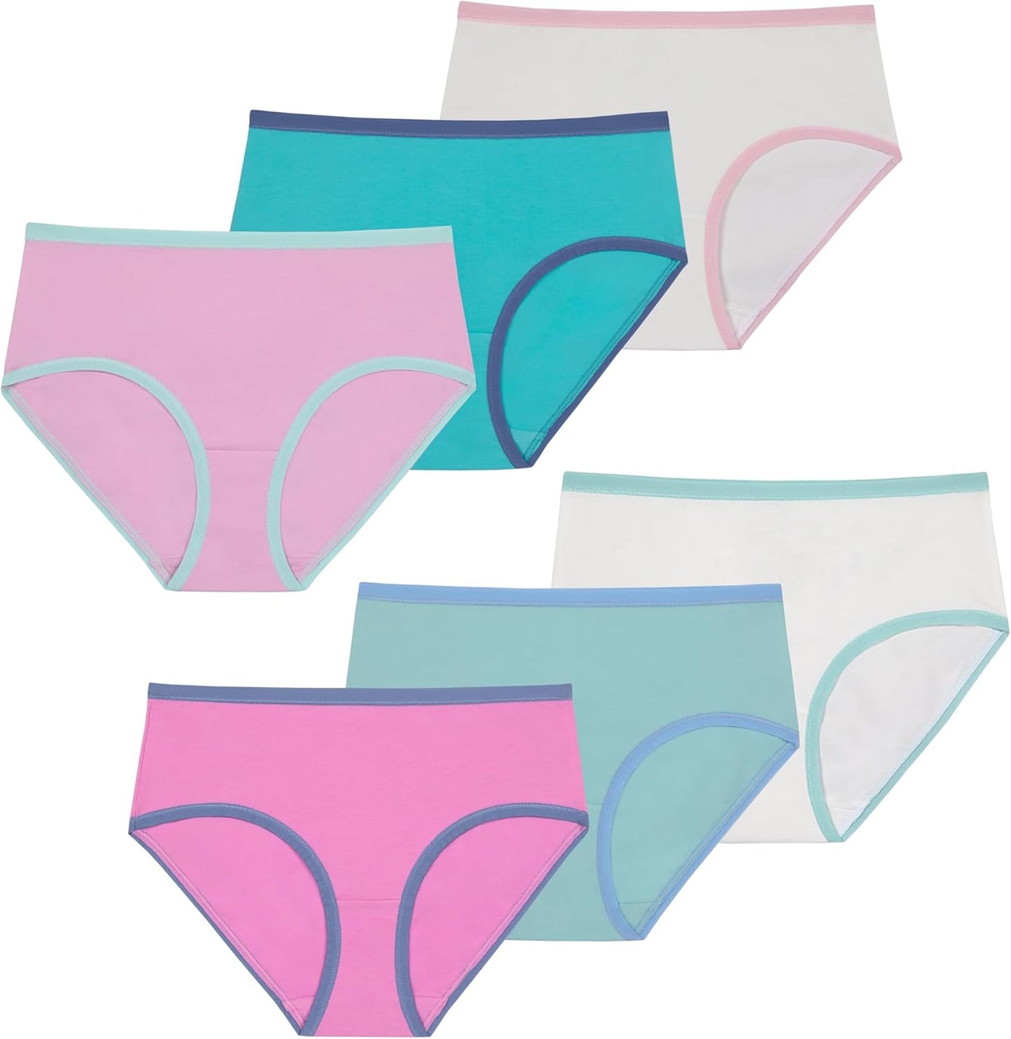 Saint Eve Kids Little Girls Cotton Underwear, Soft Breathable Multi Pack Brief Panties