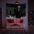 QGHOT Halloween Tapestry, Gothic Horror Movie Tapestry Wall Hanging Spooky Halloween Backdrop Creepy Scary Nun Haunted House Wall Decor for Bloody Party Decorations (59.1"x51.2")