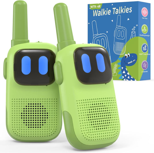 Toys for 3-12 Year Old Girls Boys, Walkie-Talkies for Kids 2 Pack 1000FT Long Range with 2 Channels, Handheld Kids Walky Talky Educational Electronic Outdoor Toys for Outside Camping Hiking