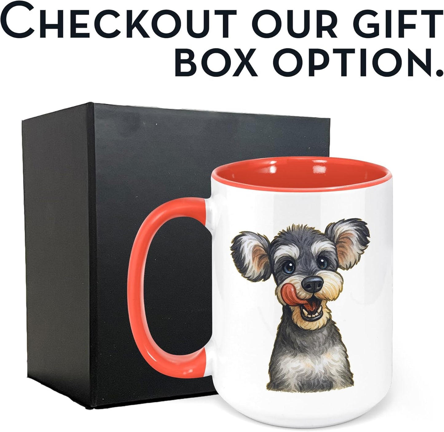 Personalized Coffee Mug, Custom Photo Caricature Gift, Funny Customized Coffee Gift for Men & Women, Custom Mugs with Pictures, Orange 15oz Customized Ceramic Tea Cup