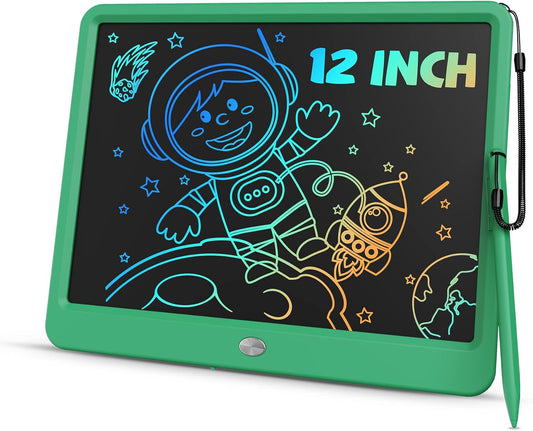 TEKFUN LCD Writing Tablet for Kids, 12inch Large Doodle Board Erasable Drawing Board, Zero Mess Coloring Travel Car Trip Toys for Toddler, Kids Birthday for Age 3-10 Boys & Girls