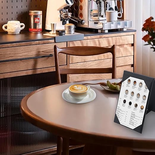 Menu Covers - Set of 10 Double-Sided Table Tent Cards for Restaurant, Dinner Party, and Bar Menus - Includes Bill Holder and Reserved Seating Signs - Easy to Clean and Foldable (10, 5"x7")