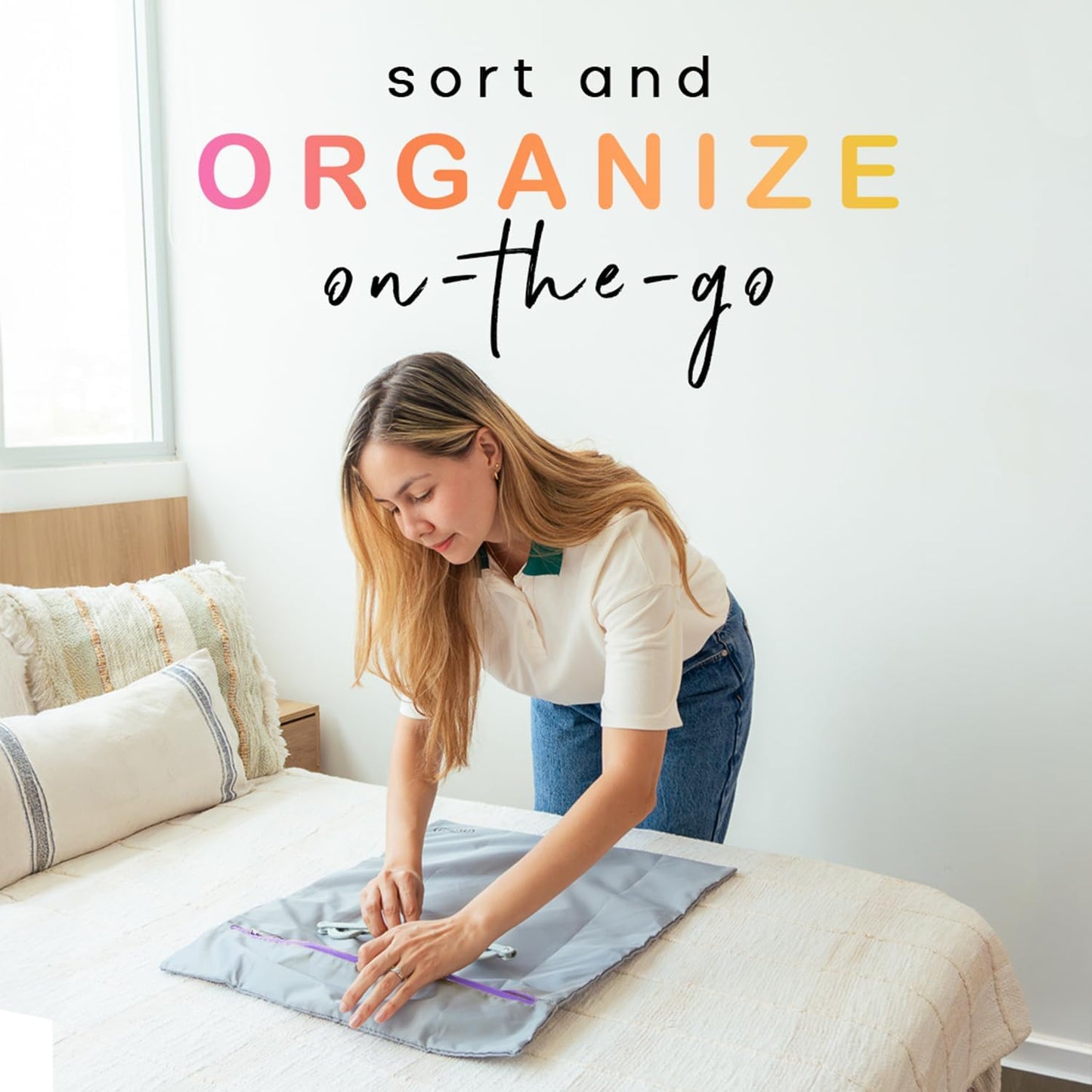 MUMI Travel Laundry Bag – Moisture & Smell-Proof Wash Bag with Folding Hanger & Outer Pouch | Large Washable Bags for Suitcase, Gym & Packing | Clothes Organizer for Trips & Storage - Purple