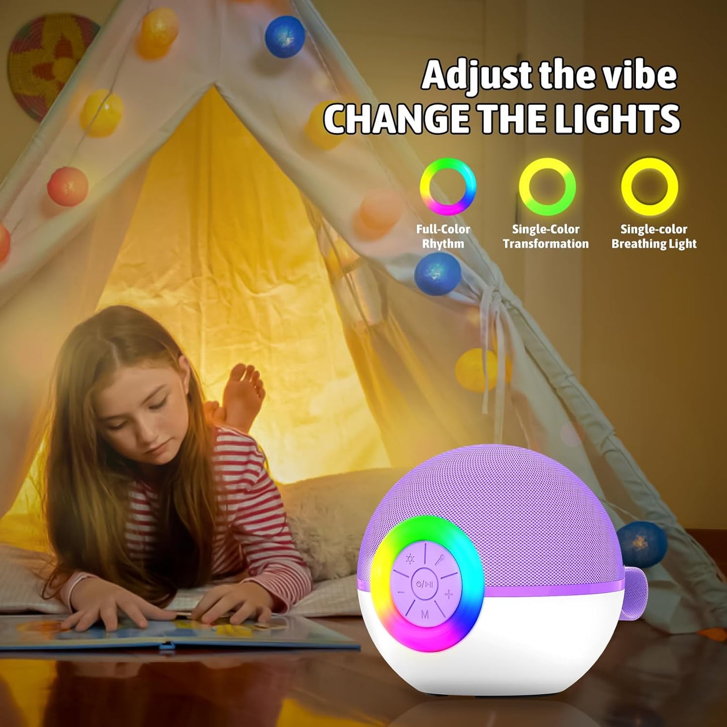 Karaoke Microphone Machine Toys for Kids Adults, Mini Portable Bluetooth Speaker with 2 Wireless Mics, Christmas Birthday Gifts for Boys Girls Ages 3 4 5 6 7 8 9 10 11 12+ Year (Purple)