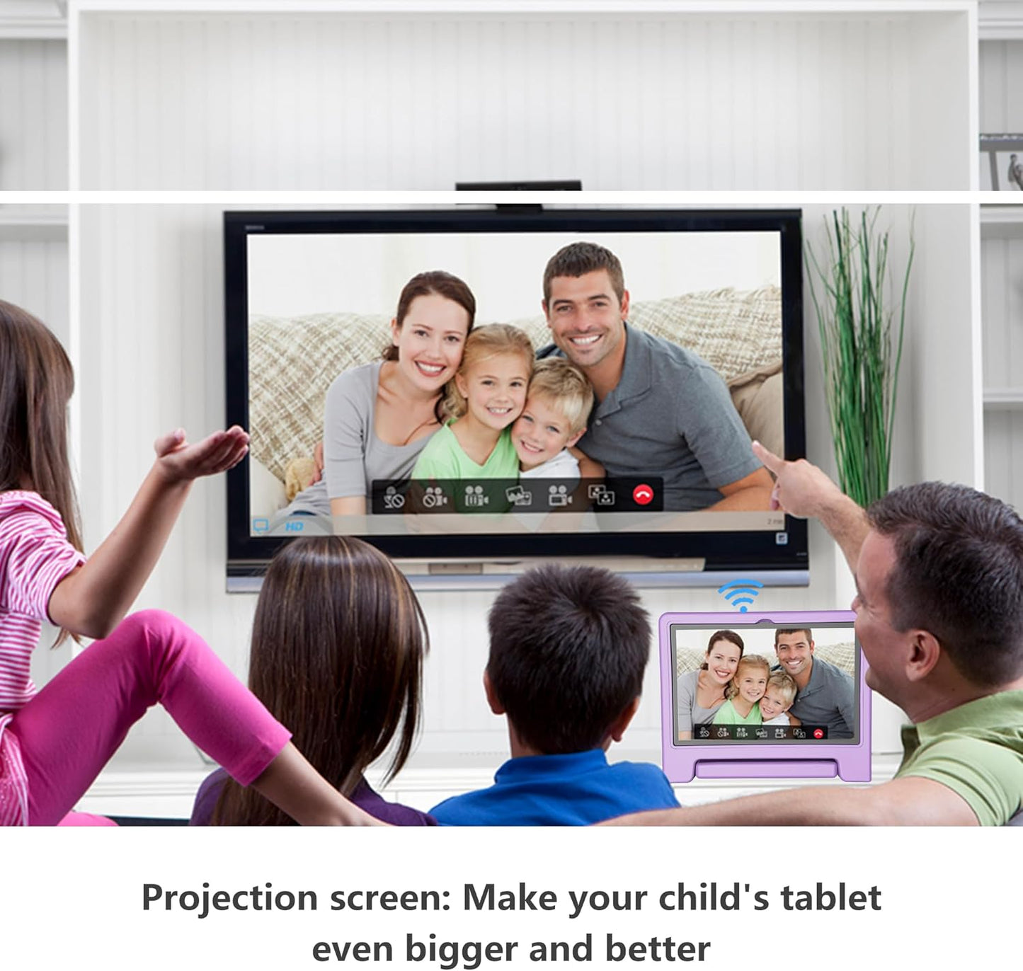 Kids Tablet 10 Inch, Tablet for Kids Android 13, 4GB+64GB, 8-Core CPU, WiFi 6, 12H Battery Life, Parental Control, 1280 * 800 HD Display, Dual Cameras, Shockproof Case, Pre-Installed Educational Apps