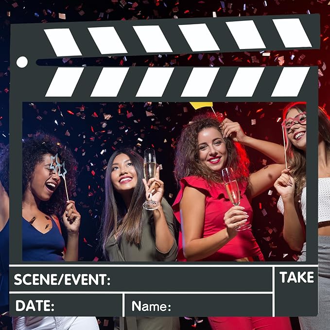 Movie Night Party Decorations Large Movie Night Photo Decorations, 25.59 x 15.75 Inch Theme Film Backdrop Decor Supplies for Theater Film Themed Birthday Party