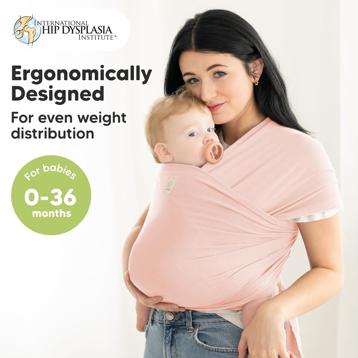 KeaBabies Baby Wrap Carrier - All in 1 Original Baby Carrier Newborn to Toddler Sling, Easy to Wear, Hands Free Bonding, Lightweight, Breathable Infant Wraps (Dusty Pink)