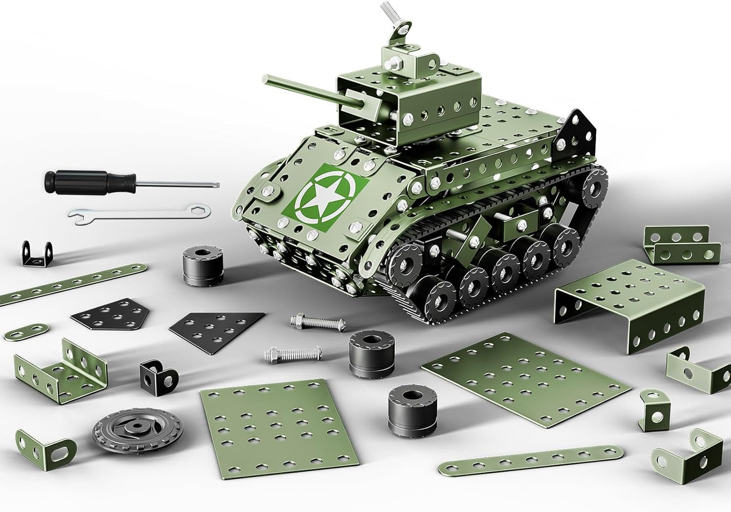 Lucky Doug STEM Building Projects Model Army Tank Set - 284 Pieces STEM Project Building Toys for Kids Ages 8-12, Assembly Science Kit Educational Toys Gift for Kids Boys 7 8 9 10 11 12-16 Years Old