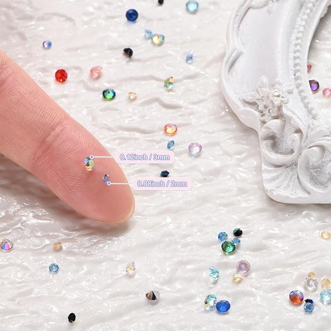 14400-Pack Acrylic Diamonds, 0.12 Inch/3mm Wedding Table Scatter Confetti Crystals for Vase Fillers/Art Craft, Acrylic Diamonds Gems [Dark Green AB]