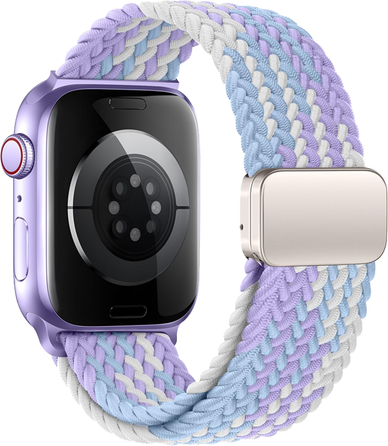 Mazoft Braided Bands With Magnetic Clasp Compatible with Apple Watch Band 38mm 40mm 41mm 42mm 44mm 45mm 46mm 49mm；Soft Nylon Sport Loop Strap for iWatch Series Ultra 2&1 10 9 8 7 6 SE 5 4 3 Women Men