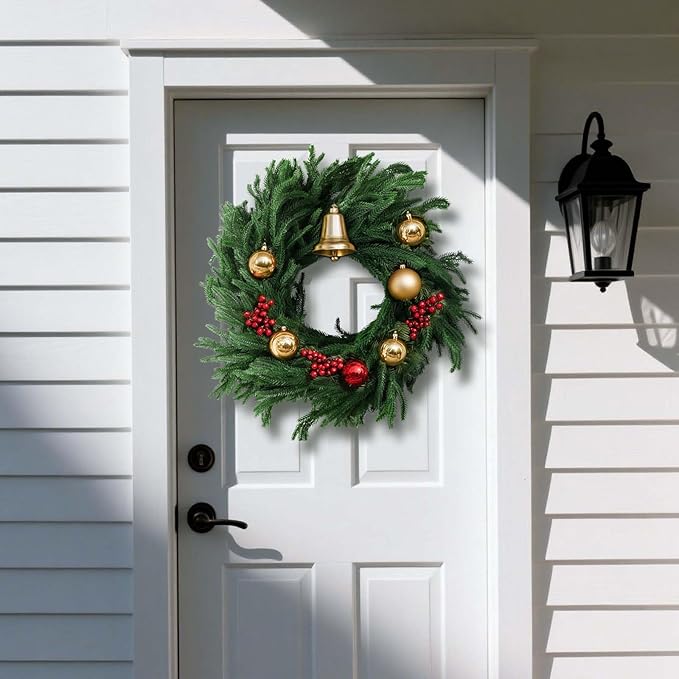 2 Pack 6FT Real Touch Norfolk Pine Garland – Artificial Evergreen Greenery Christmas Decoration for Mantel, Staircase, Table, Indoor Outdoor Rustic Farmhouse Winter Holiday Decor