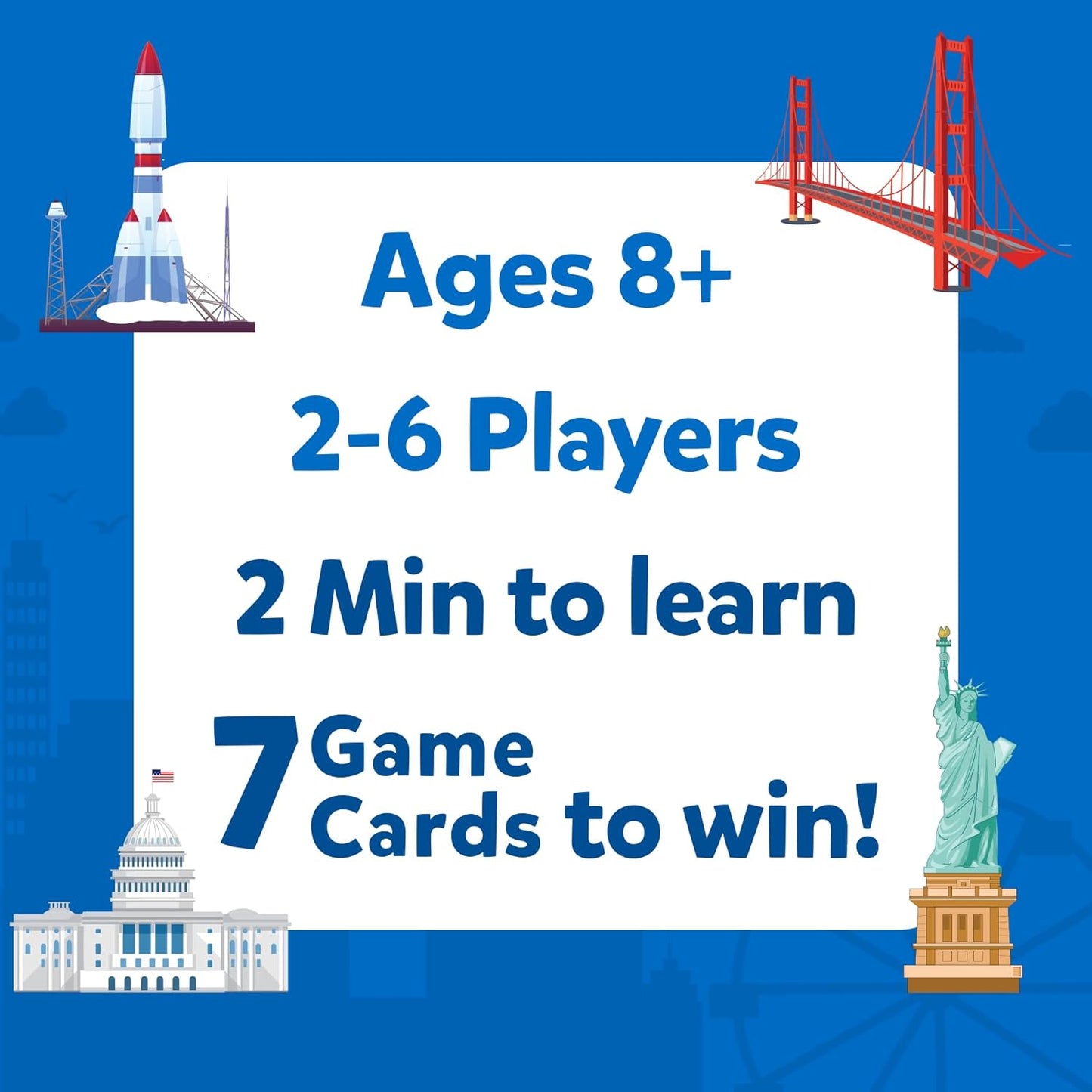 Skillmatics Guess in 10 American Cities, Perfect for Boys, Girls, Kids, and Families Who Love Card Games, Educational Toys & Games, Gifts for Ages 8, 9, 10 and Up