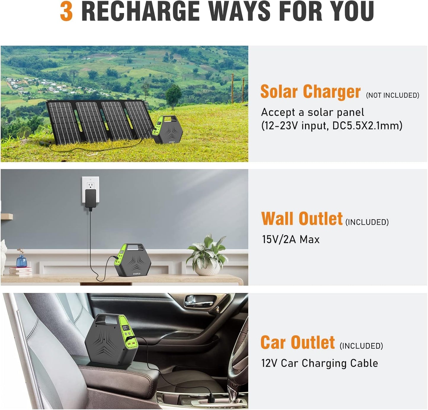 Portable Power Station 97Wh Solar Generator 26400mAh Power Bank with AC Outlet 110V Battery Charger for Home Use Outlet Battery Pack for Camping Emergency