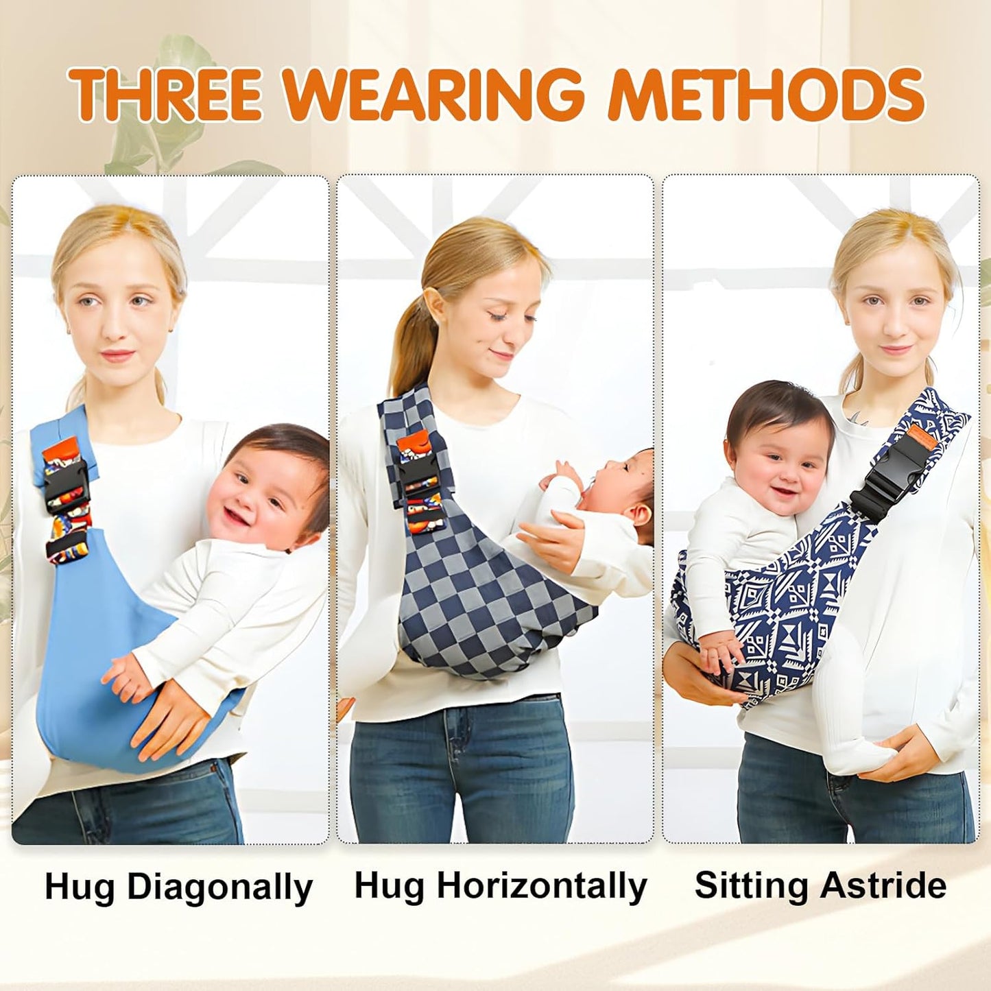 Baby Sling Carrier,Toddler Carrier,Upgraded 2025 Baby Sling with 4 Adjustable Straps(10-30lbs),Lightweight,Portable and One Size Fits All(Leaf)