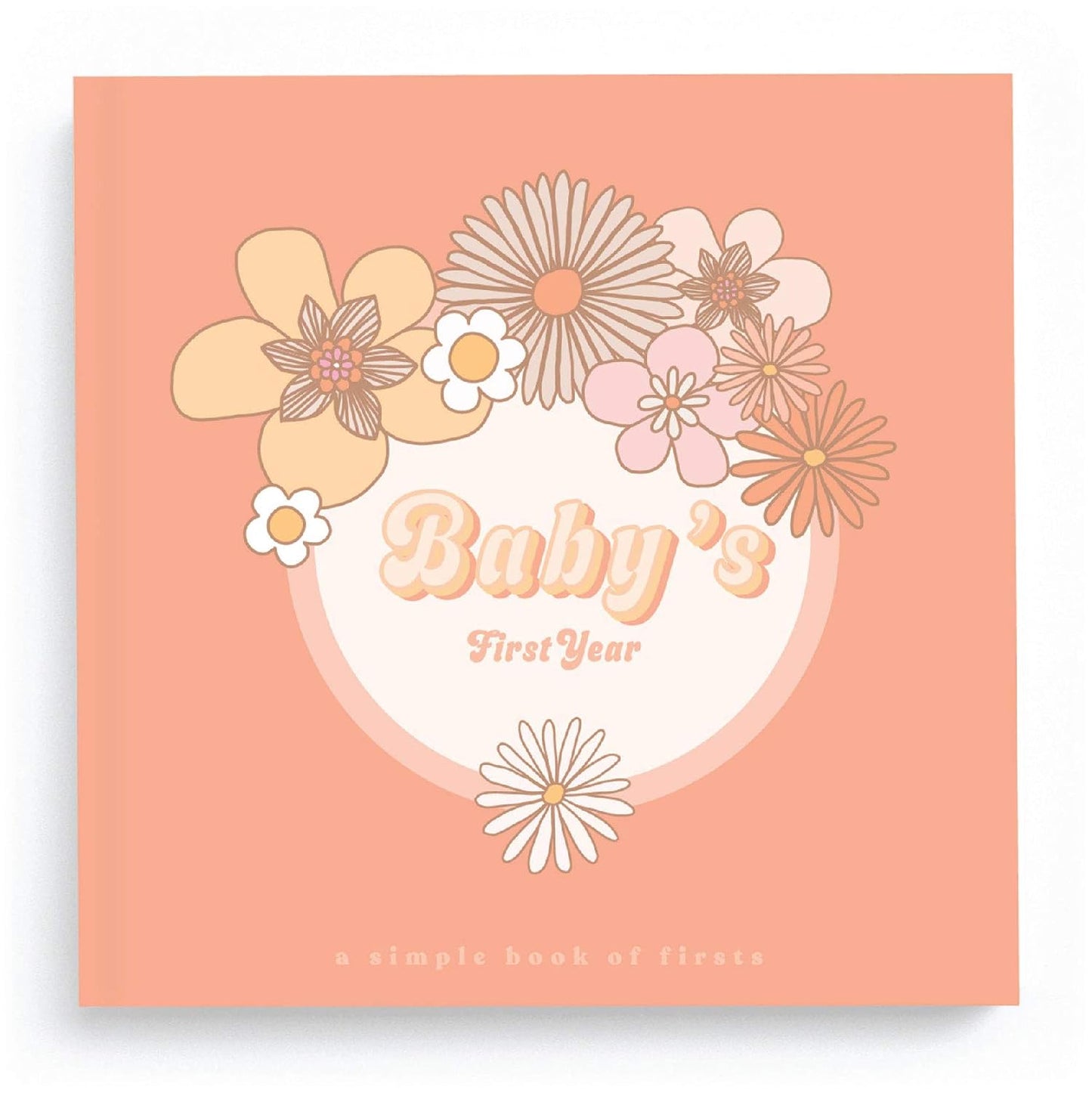 Lucy Darling Flower Child Baby Memory Book – First 5 Years Journal & Photo Album, Gender-Neutral Keepsake for Baby Boy/Girl, Mom Gift