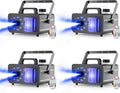 Fog Machine with RGBW LED Lights, 1200W Professional Smoke Machine, 1L Tank, 3000CFM Output, 14 Colors for DJ Party Stage Wedding Halloween 4PACK