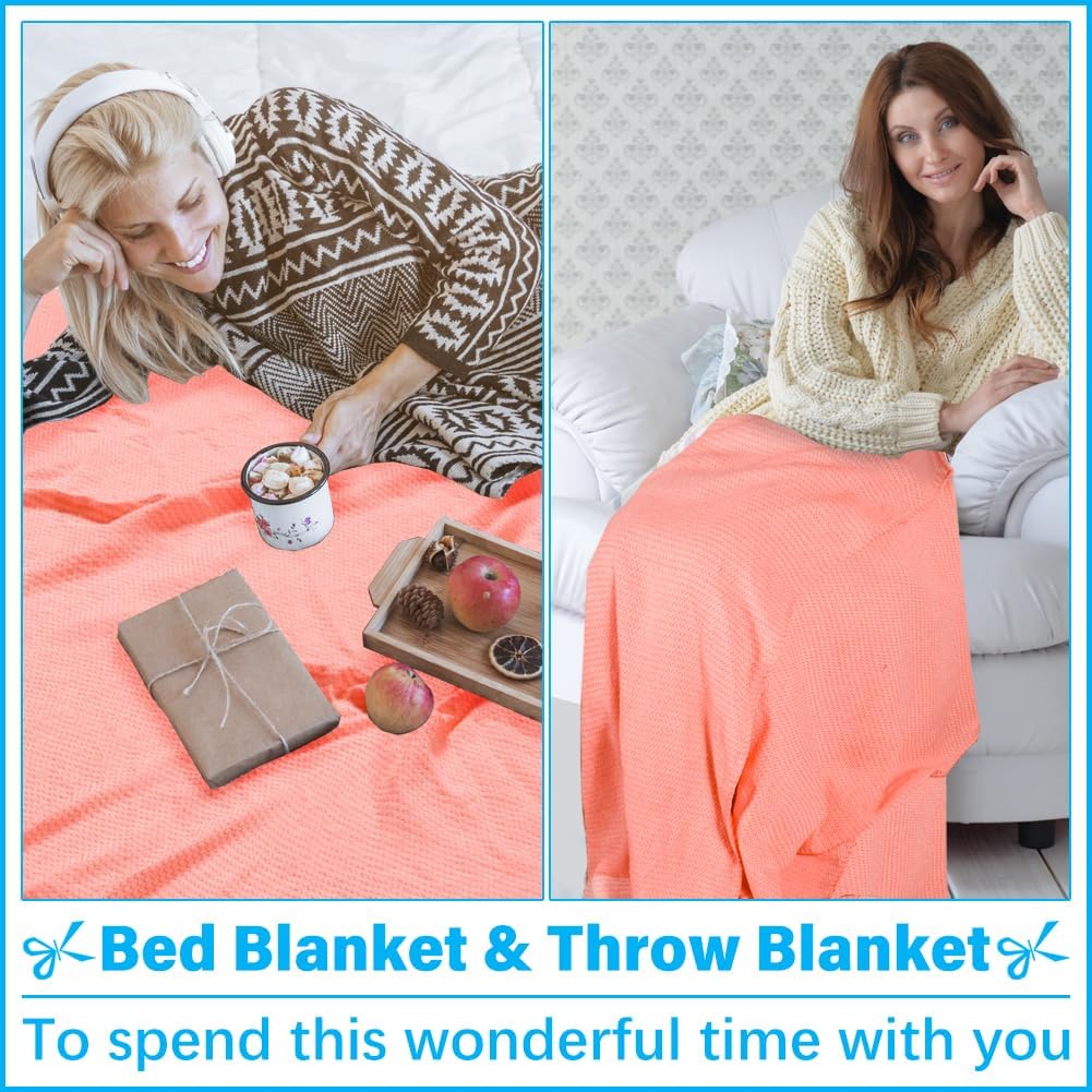 Oversized Turkish Beach Towel Blanket XXL Cotton Sandproof Towels Boho Woven Extra Large Big Sand Free Giant Throw Thick Blankets Huge Quilt XL Picnic Camping Necessities Cloud For Adult Gifts Coral