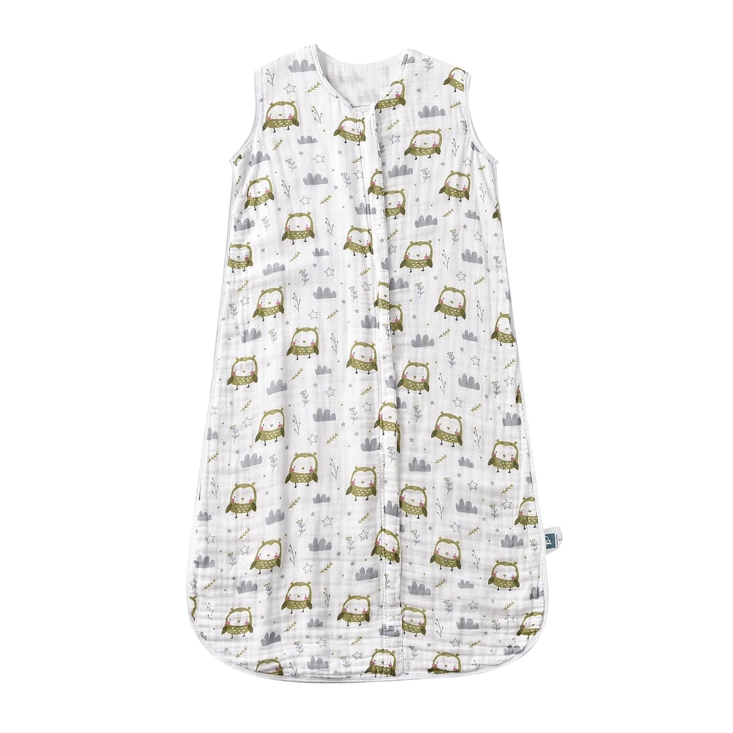 Baby Sleep Sack 2-4 T Baby Wearable Blanket 100% Organic Cotton 0.5 TOG Toddler Sleeping Sack 2- Way Zipper Soft Lightweight X-Large Owl