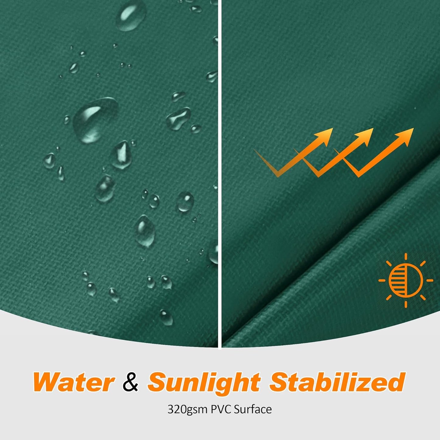 ExacMe Trampoline Pad Replacement 16 15 14 13 12 10 8 Foot, Waterproof Safety Spring Cover Round Frame Pad, No Hole for Pole