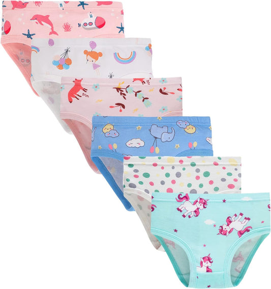 Hahan Girls Soft Panties Toddler Girls Cotton Underwear Kids Briefs