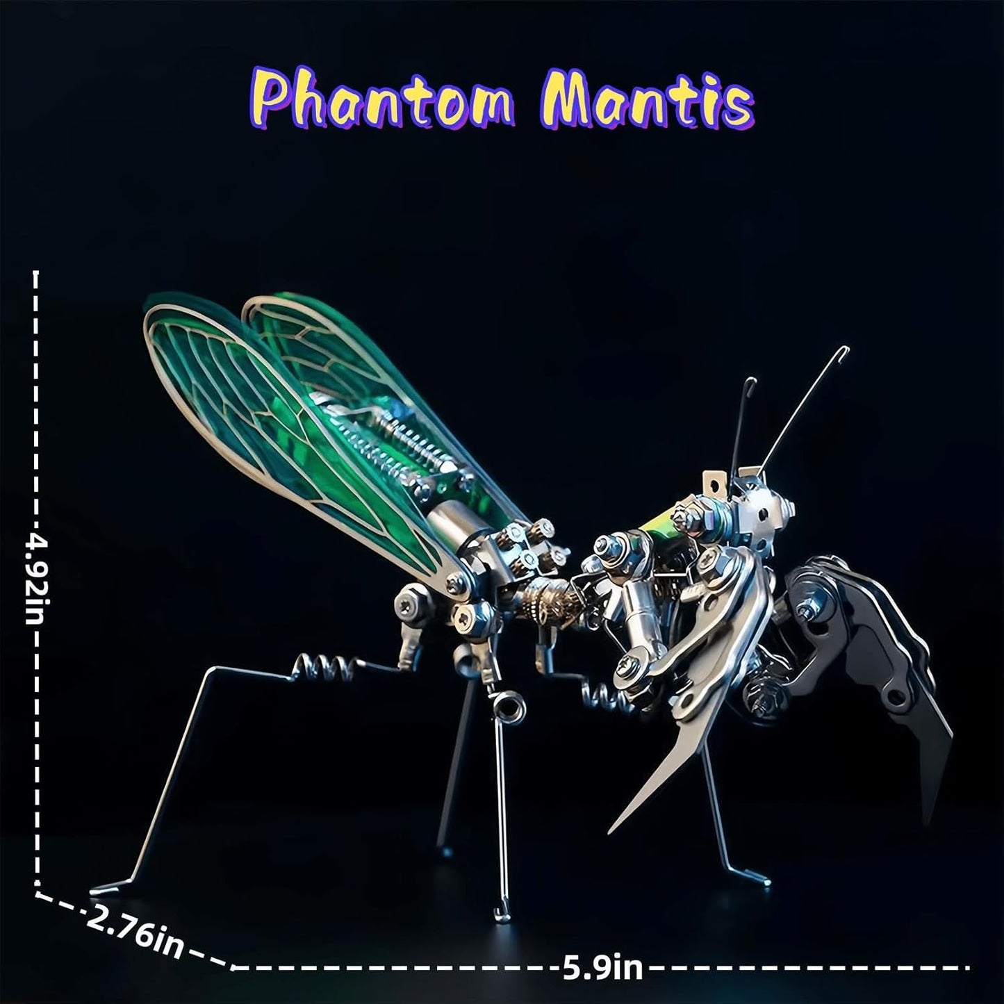 Adult 3D Metal Puzzle, Punk Mantis Metal Model Set，3D Puzzle Mechanical Insect Building Blocks, Fun DIY Assembly, high-end Men's Gifts.