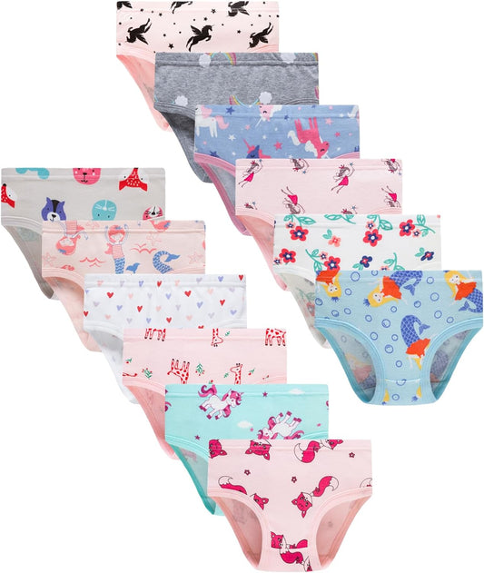 Finihen Girls Cotton Underwear Toddler Girls Panties Kids Briefs Multipacks.