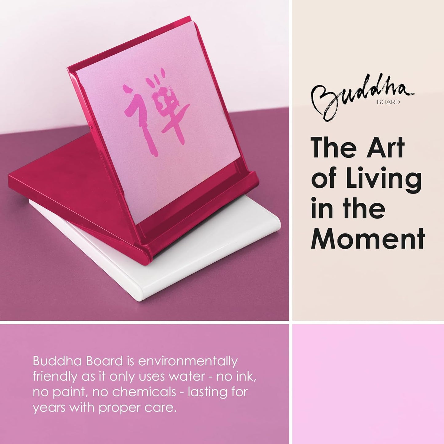 Mini Buddha Board, 5-inch x 5-inch, Pink