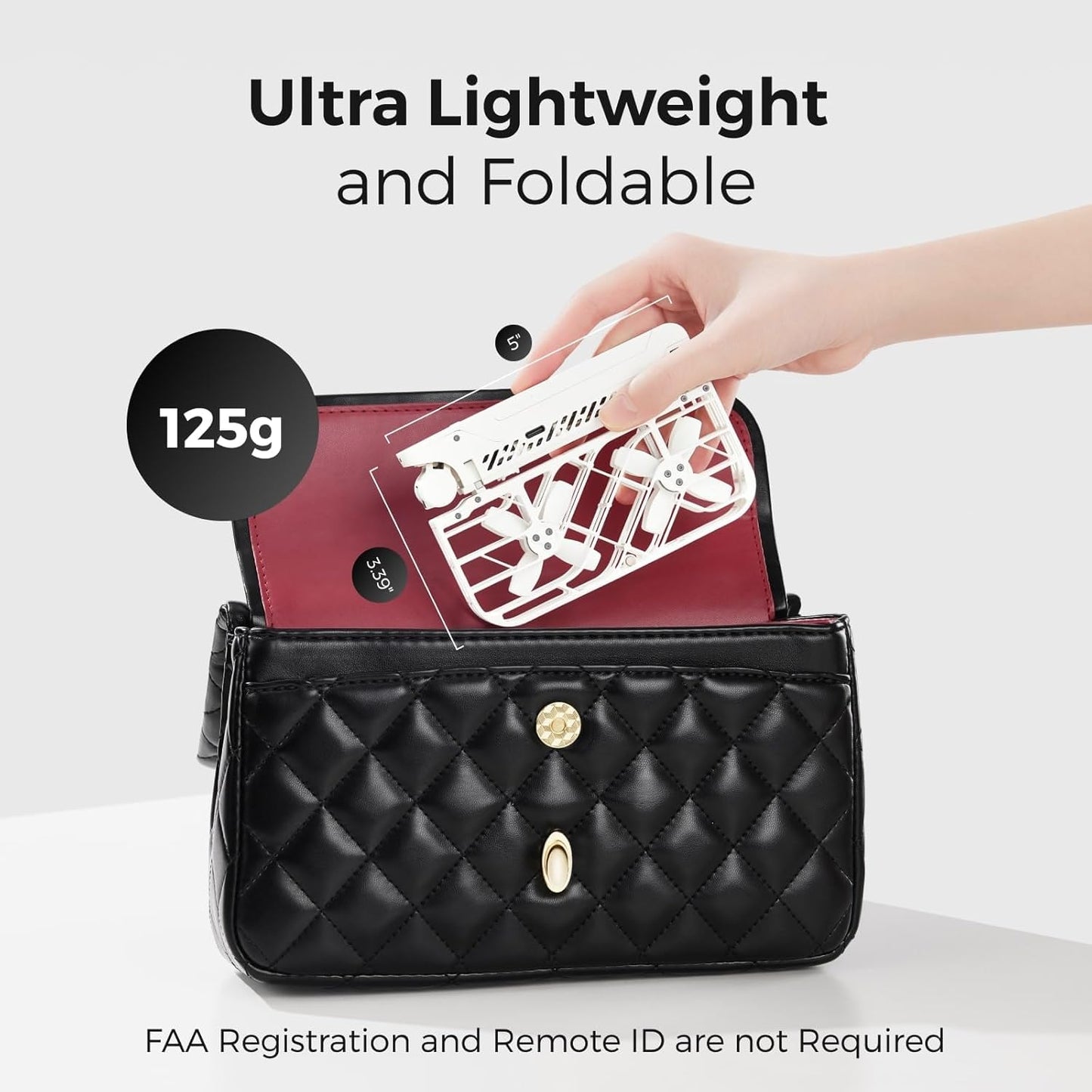 X1 Drone with Camera, Self-Flying Camera Drone with Follow Me Mode, Foldable Mini Drone with HDR Video Capture, Palm Takeoff, Intelligent Flight Paths, Hands-Free Control White (Combo Plus)