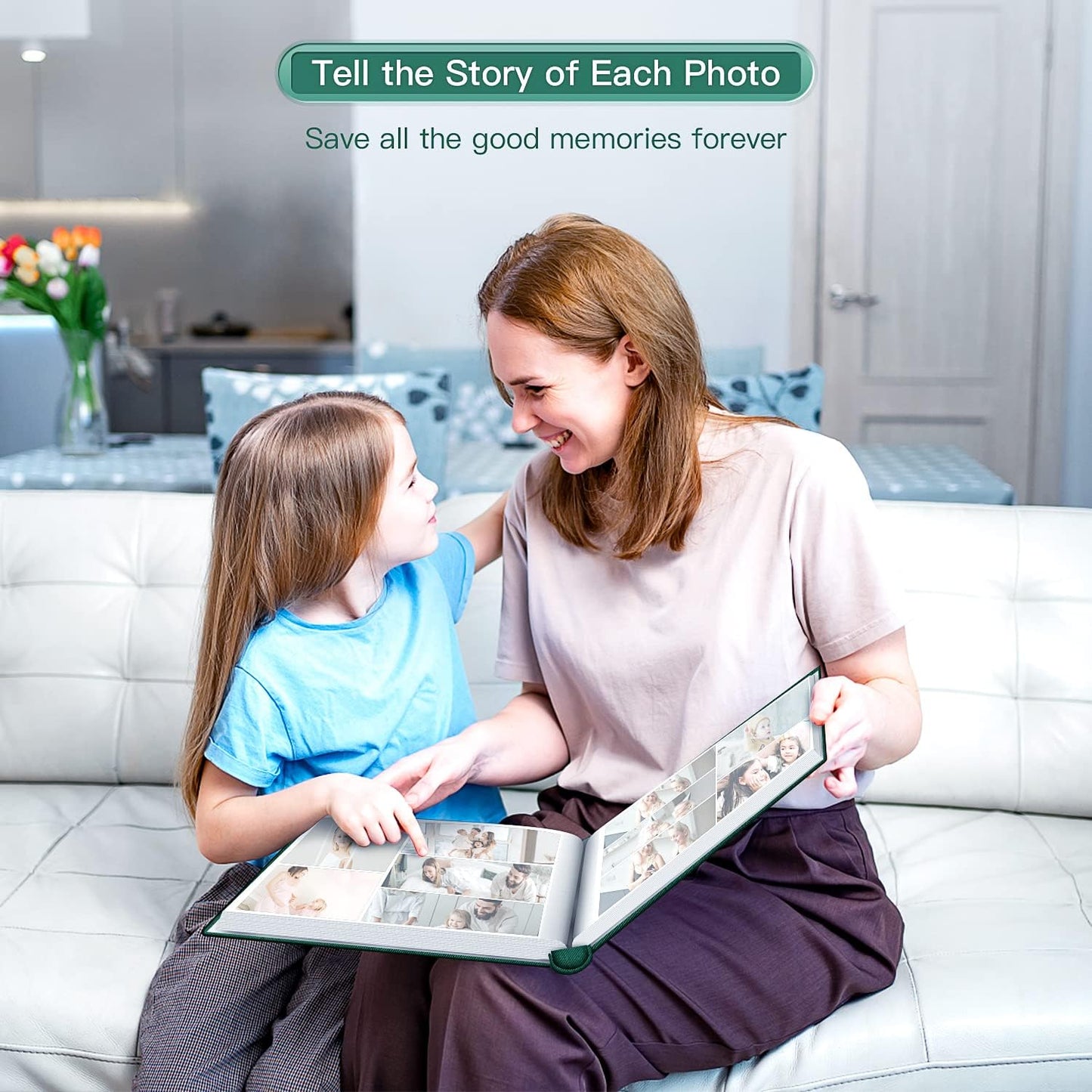 popotop Photo Album 4x6-600 Photos Photo Books with 600 Horizontal and Vertical Pockets,Linen Cover Albums for Family Wedding Anniversary Baby Vacation Pictures