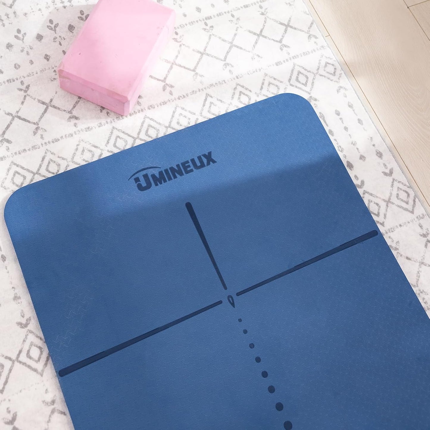 UMINEUX Yoga Mat Extra Thick 1/3'' & 2/5" Non Slip Yoga Mats for Women Eco Friendly TPE Fitness Exercise Mat with Carrying Sling & Storage Bag