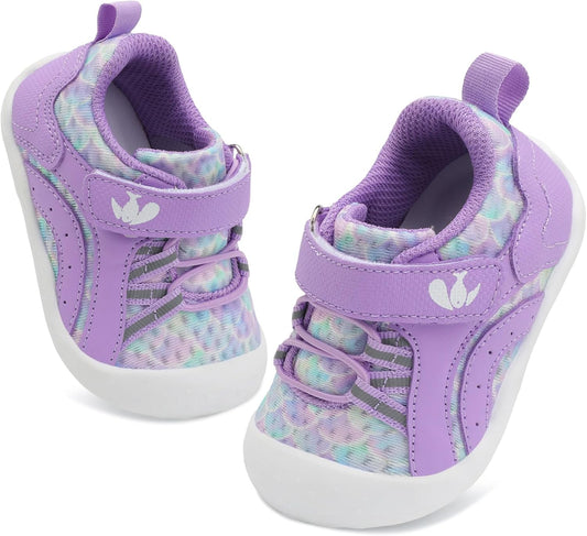 FEETCITY Wide Baby Shoes Boys Girls Baby Barefoot Shoes Breathable Infant Walking Shoe Crib Sock Shoe Toddler Sneakers Flexible