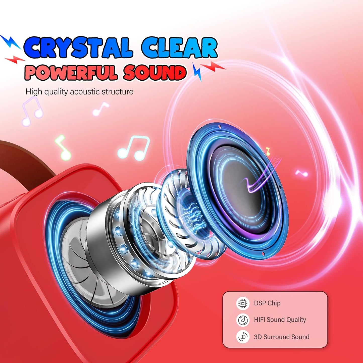 Mini Karaoke Machine Toys Gifts: Kids Toys Birthday Gifts for 4 5 6 7 8 9 Years Old Girl Boy LED Portable Bluetooth Speaker with 2 Wireless Microphone Girl Boy Kid Adult Gift Age 3-12+