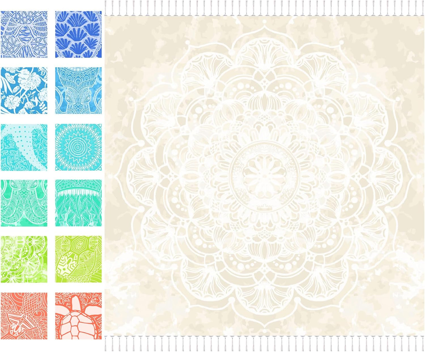 Oversized Turkish Beach Towel Blanket XXL Cotton Sandproof Towels Boho Woven Extra Large Big Sand Free Giant Throw Thick Blankets Huge Quilt XL Picnic Camping Necessities Cloud For Adult Gifts