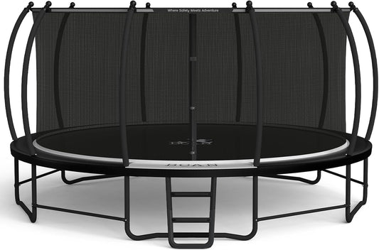 BCAN 8FT 10FT 12FT 14FT 15FT 16FT Recreational Trampoline with Enclosure for Kids Adults, ASTM Approved, Outdoor Trampolines with Ladder for Kids
