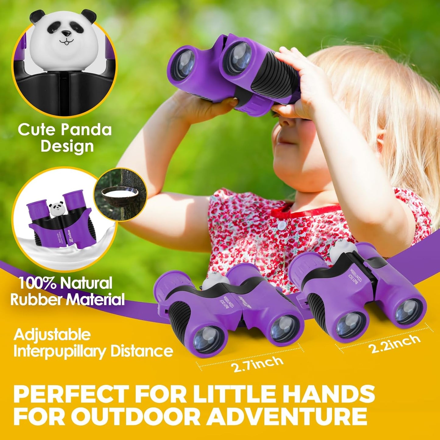Binoculars for Kids, Toys for 3-12 Year Old Girls and Boys, Bird Watching Hiking 4 5 6 7 8 9 Year Old Girl Boy Christmas Birthday Gifts, Outdoor Toys for Kid Set with Magnifying Glass & Compass