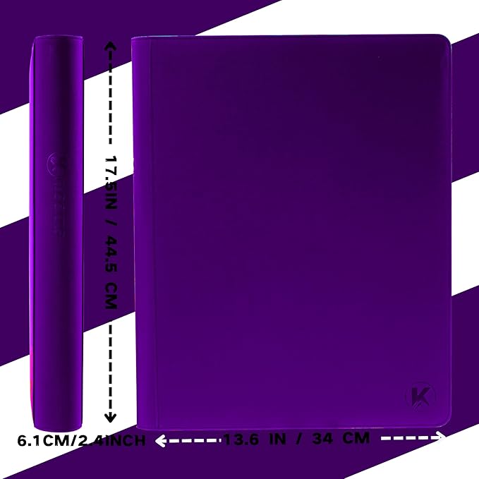 1408+ Pockets Trading Card Binder, 16-Pocket Card Ablum Compatible with MTG,Sports Cards & Other Standard Size Trading Card (Purple)