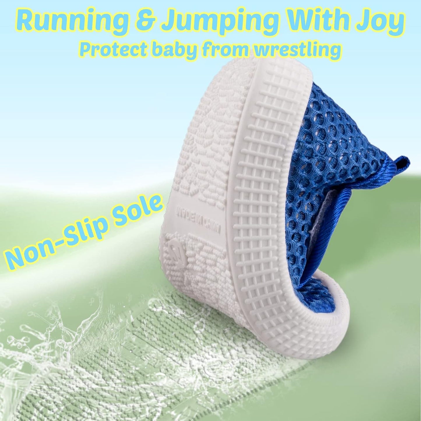 Baby Walking Shoes Toddler Girl Boy Soft Sole Breathable Mesh Slip on Summer Wide Shoes Infant Flexible Lightweight Non-Slip Safer Causal Tennis Shoes Toddler First Walkers Shoes Rubber Soles Outdoor