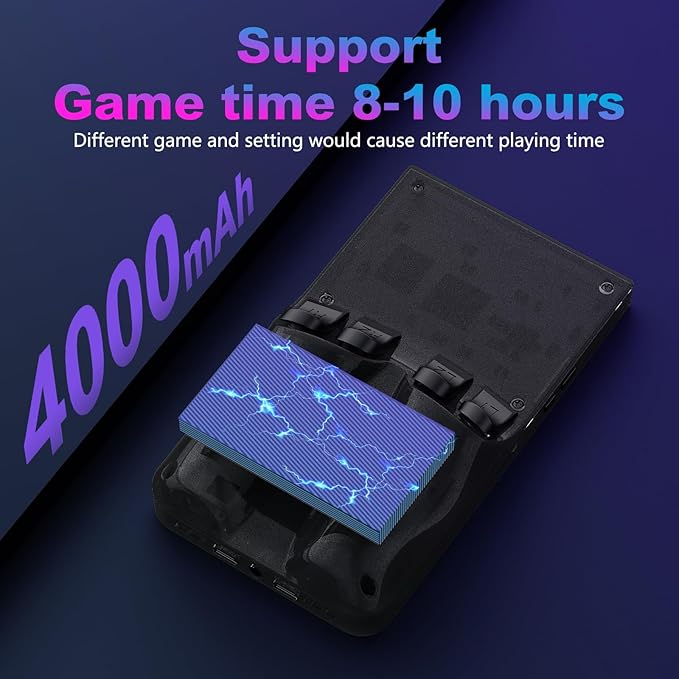 R36MAX Retro Handheld Game Console, 4.0 Inch 720x720 IPS Screen, Built-in 18,000+ Classic Game, Portable Hand Held Open Source Linux System, 4000mAh Battery Retro Gaming Console (Black 64GB)