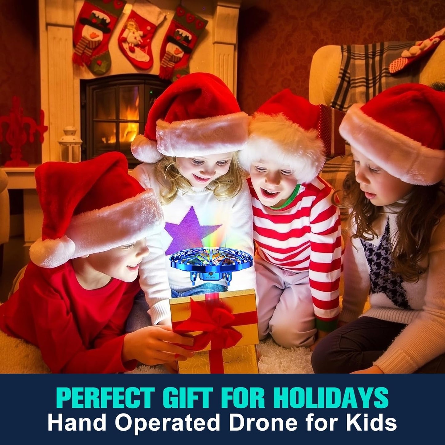 Hand Operated Drone Toy for Kids - Easy Fly Hover Drone with AI Motion Sensor, Rechargeable Drones for Kids 8-12 & 6-8, Safe Mini Quadcopter with Auto Hover, 360 Flip/Roll, Perfect Boys Girls Drones for Age 4-6-8-12 Birthday Gifts