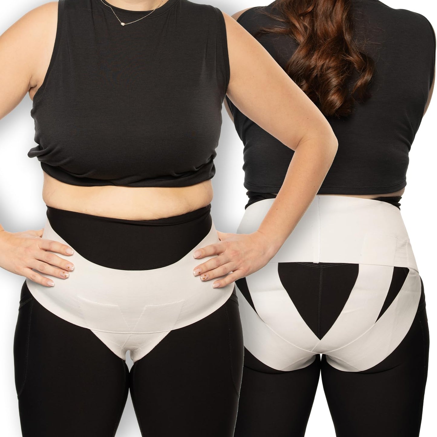 Women’s Pelvic Orthotic Support Belt ― Uterus Girdle for Prolapsed Bladder | Vulvar Varicosities | Postpartum Recovery | Dysfunction Pain Relief - High Waist - WHITE - XXL