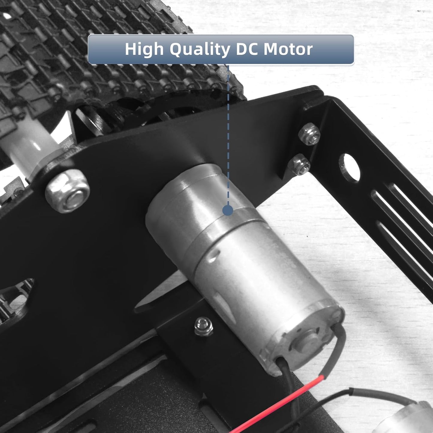 Robot Tracked Tank Car Chassis, Shock Absorbing Robot Chassis Full-Metal Robotic Moving Platform Track for RaspberryPi Arduino Jetson Microb DIY Maker Smart Robot Car Learning Kit