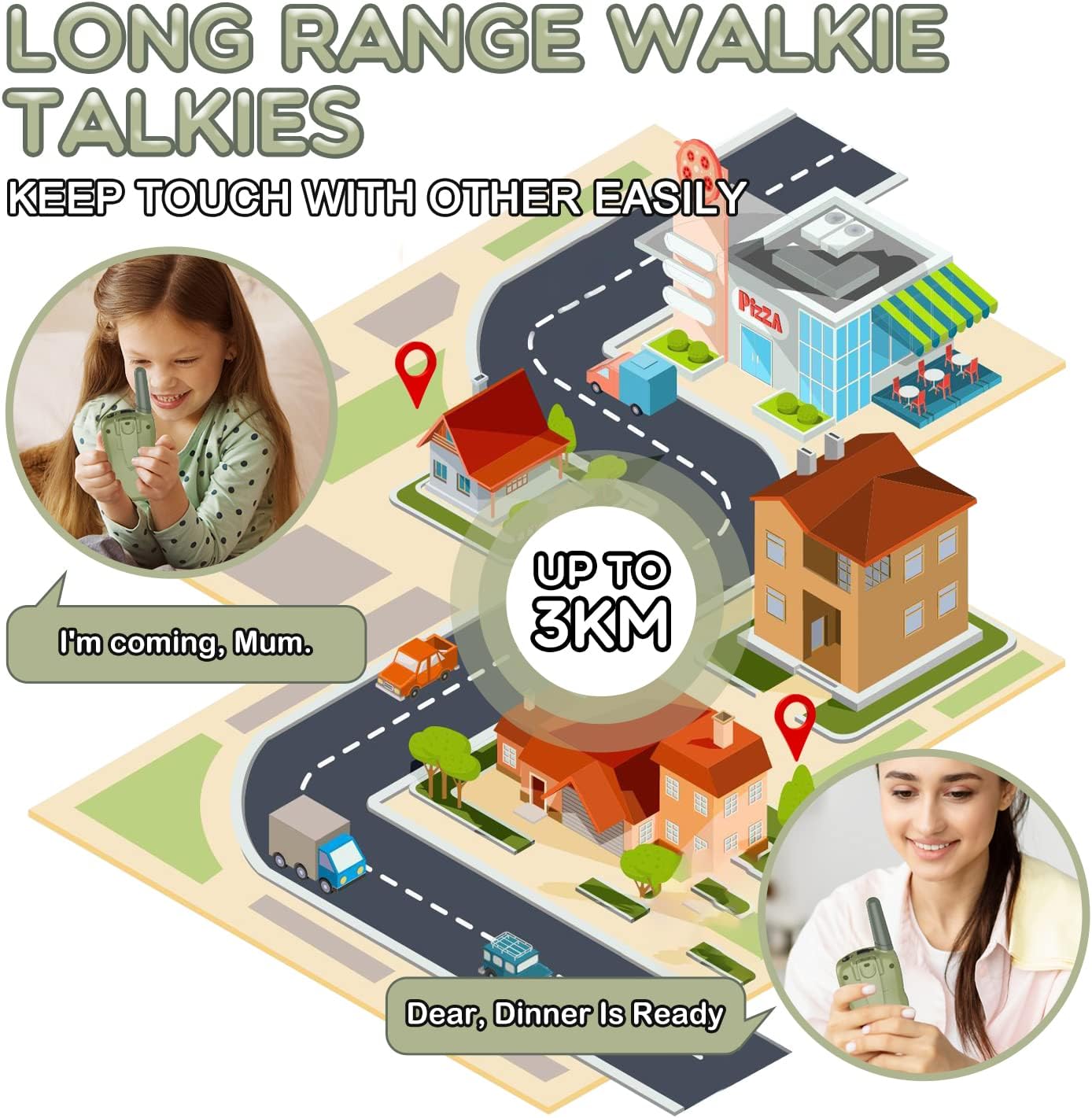 Kids Walkie Talkies Rechargeable for Boys Girls, Selieve 2 Way Radio 22 Channel 3 Miles Range HD Voice Handheld Walky Talky Toy, Birthday Gifts for 3-12 Year Old Kids for Adventure Garden Game