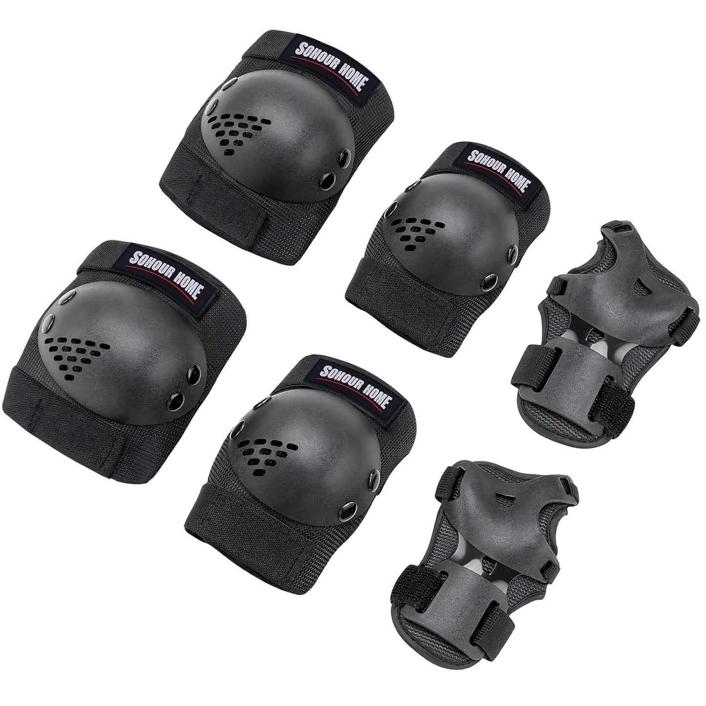 Youth/Kids Knee Pads Elbow Pads Wrist Guards Protective Gear Set for 3-15 Years Child Roller Skates, Skateboard, Cycling, Inline Skating, BMX Bike, Balance Bike, Scooter Riding and Other Outdoor Sports
