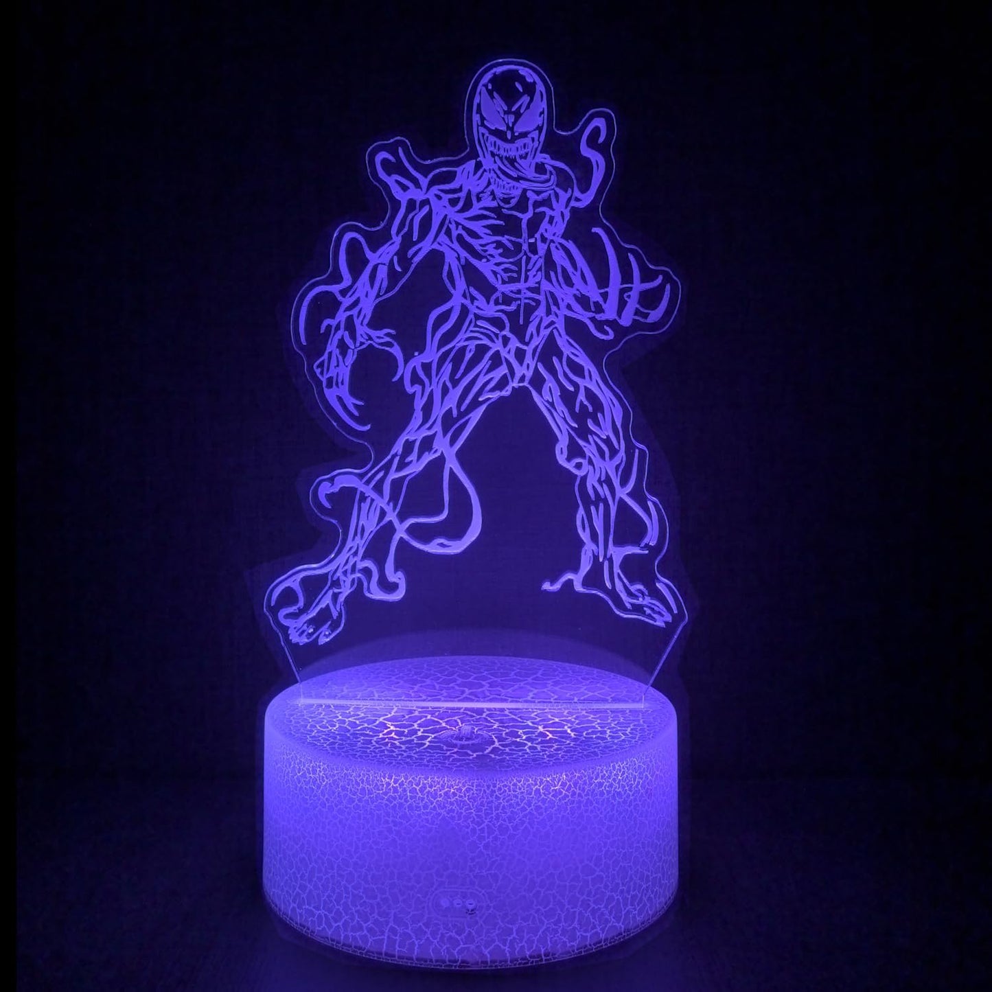 3D Alien Night Light, Super Hero Illusion Table Lamp with 16 Colors Remote Control Touch Lamp LED USB Night Light Desk Lamps Room Decorations Home Decor Holiday Gifts Birthday Gifts