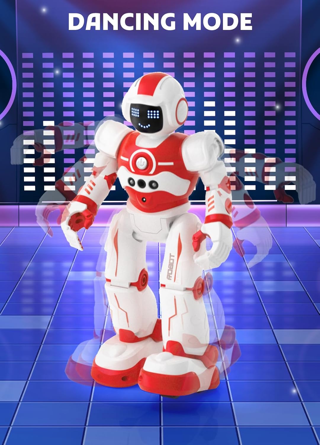 Robot Toys for Kids,Programmable Remote Control Smart Walking Dancing Robot Toy with Gesture & Sensing for Age 4 5 6 7 8 9 10 Year Old Boys for Birthday Present,Red