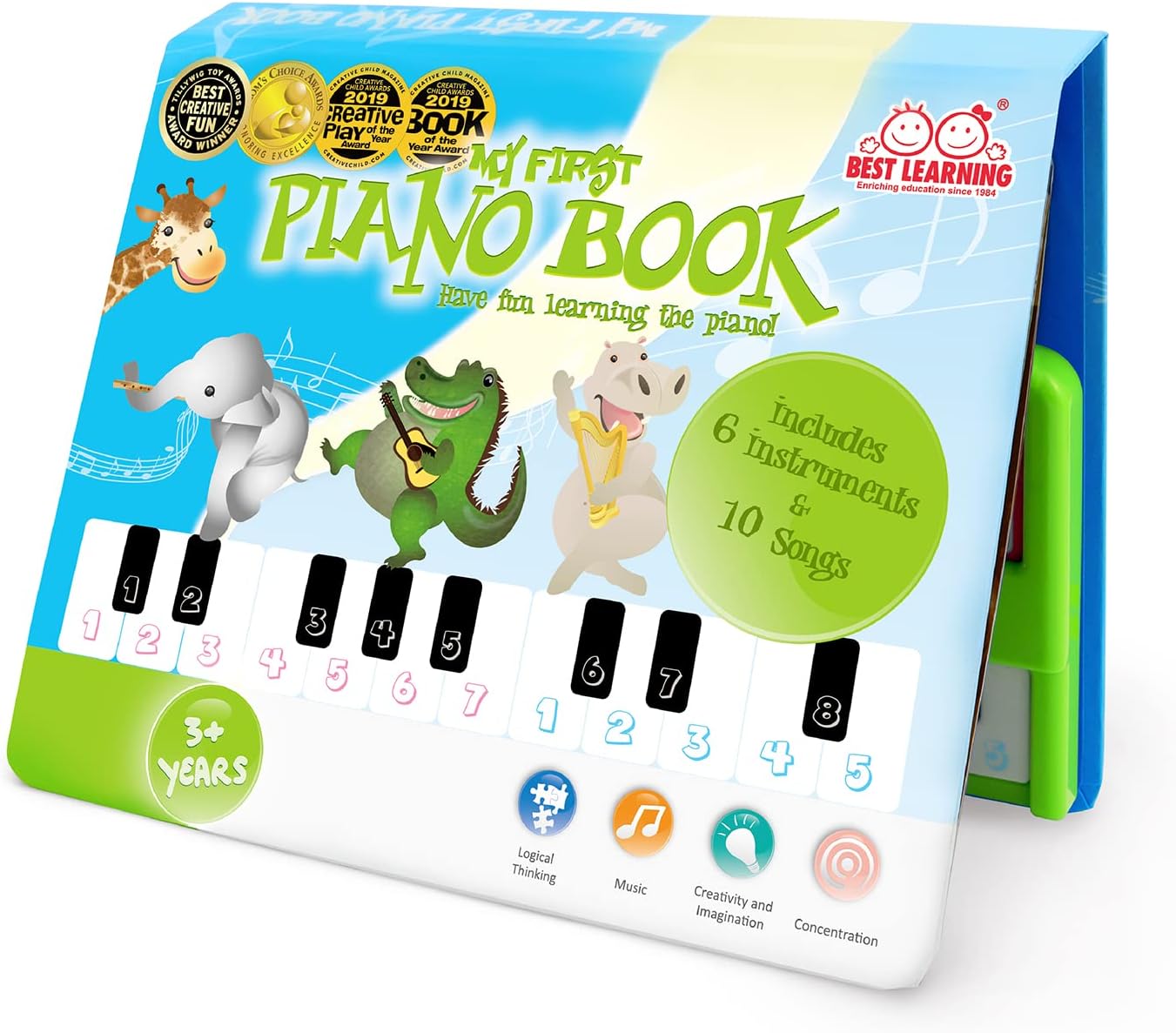 BEST LEARNING My First Piano Book - Educational Musical Toy for Toddlers Kids Ages 3-5 Years - Ideal 3, 4 Year Old Boy or Girl Birthday Present