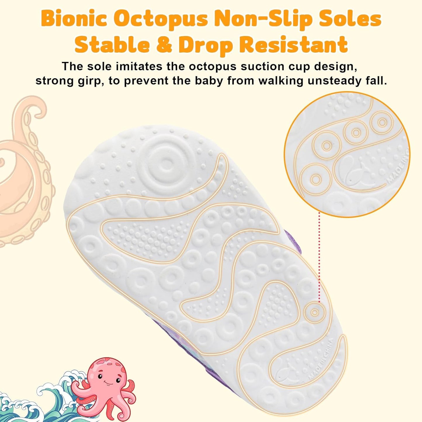 FEETCITY Wide Baby Shoes Boys Girls Baby Barefoot Shoes Breathable Infant Walking Shoe Crib Sock Shoe Toddler Sneakers Flexible