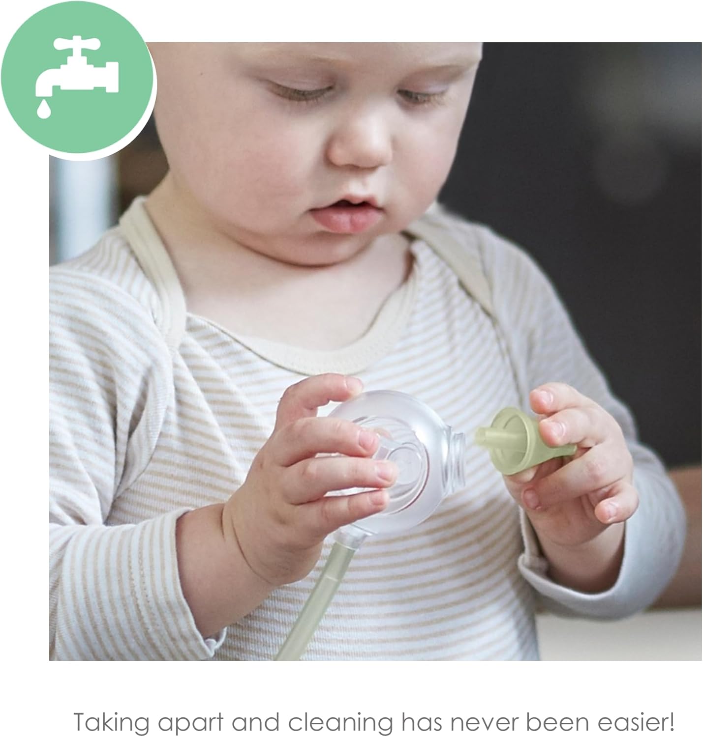 Nosiboo Pro Nasal Aspirator for Babies | Electric Nose Sucker | Made in EU | Adjustable Suction Power | Premium Quality | Award-Winning Design (Sage, 7,8x6,38x6,77 Inch)